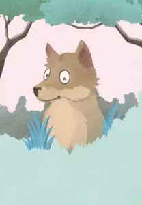 Krafttierkarte „Wolf“ – Illustration aus dem monjogh Kartenset