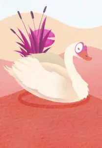 Krafttierkarte „Schwan“ – Illustration aus dem monjogh Kartenset
