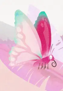 Krafttierkarte „Schmetterling“ – Illustration aus dem monjogh Kartenset