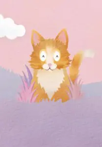 Krafttierkarte „Katze“ – Illustration aus dem monjogh Kartenset