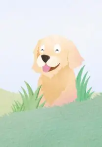 Krafttierkarte „Hund“ – Illustration aus dem monjogh Kartenset