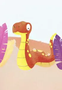 Krafttierkarte „Schlange“ – Illustration aus dem monjogh Kartenset