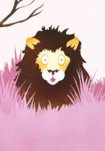 Krafttierkarte „Löwe“ – Illustration aus dem monjogh Kartenset