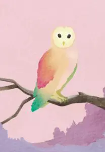 Krafttierkarte „Eule“ – Illustration aus dem monjogh Kartenset
