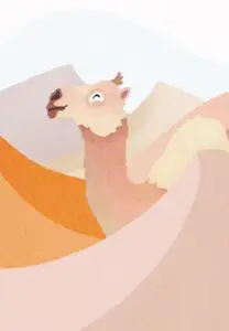 Krafttierkarte „Kamel“ – Illustration aus dem monjogh Kartenset