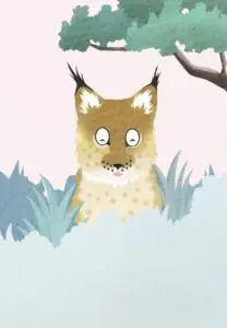 Krafttierkarte „Luchs“ – Illustration aus dem monjogh Kartenset
