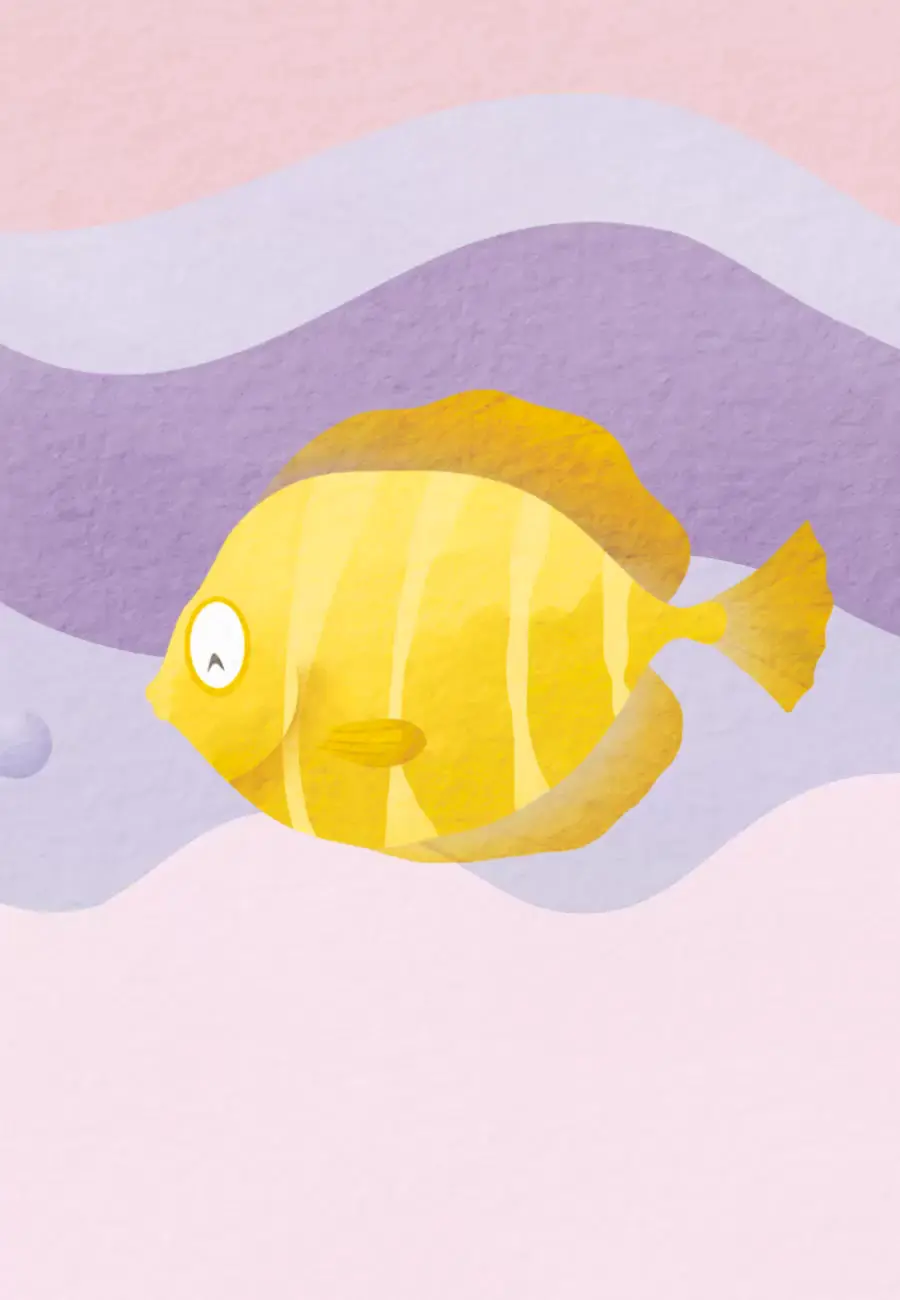 Krafttierkarte „Fisch“ – Illustration aus dem monjogh Kartenset