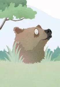 Krafttierkarte „Bär“ – Illustration aus dem monjogh Kartenset