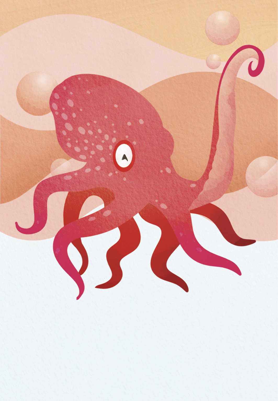 Krafttierkarte „Oktopus“ – Illustration aus dem monjogh Kartenset