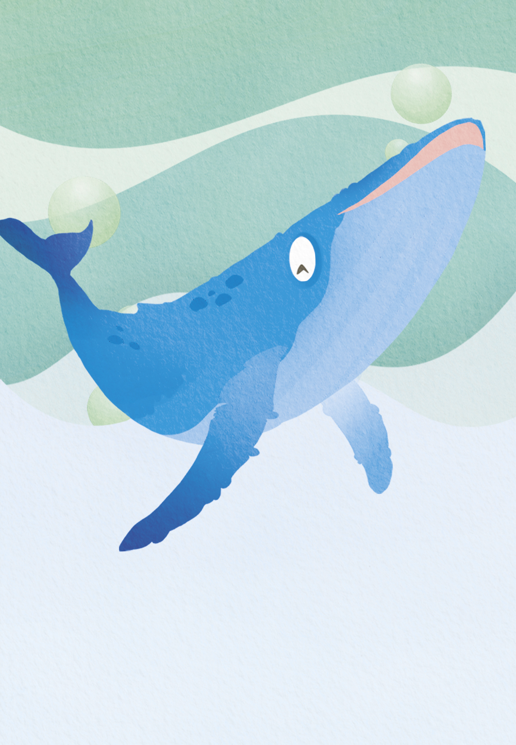 Krafttierkarte „Wal“ – Illustration aus dem monjogh Kartenset